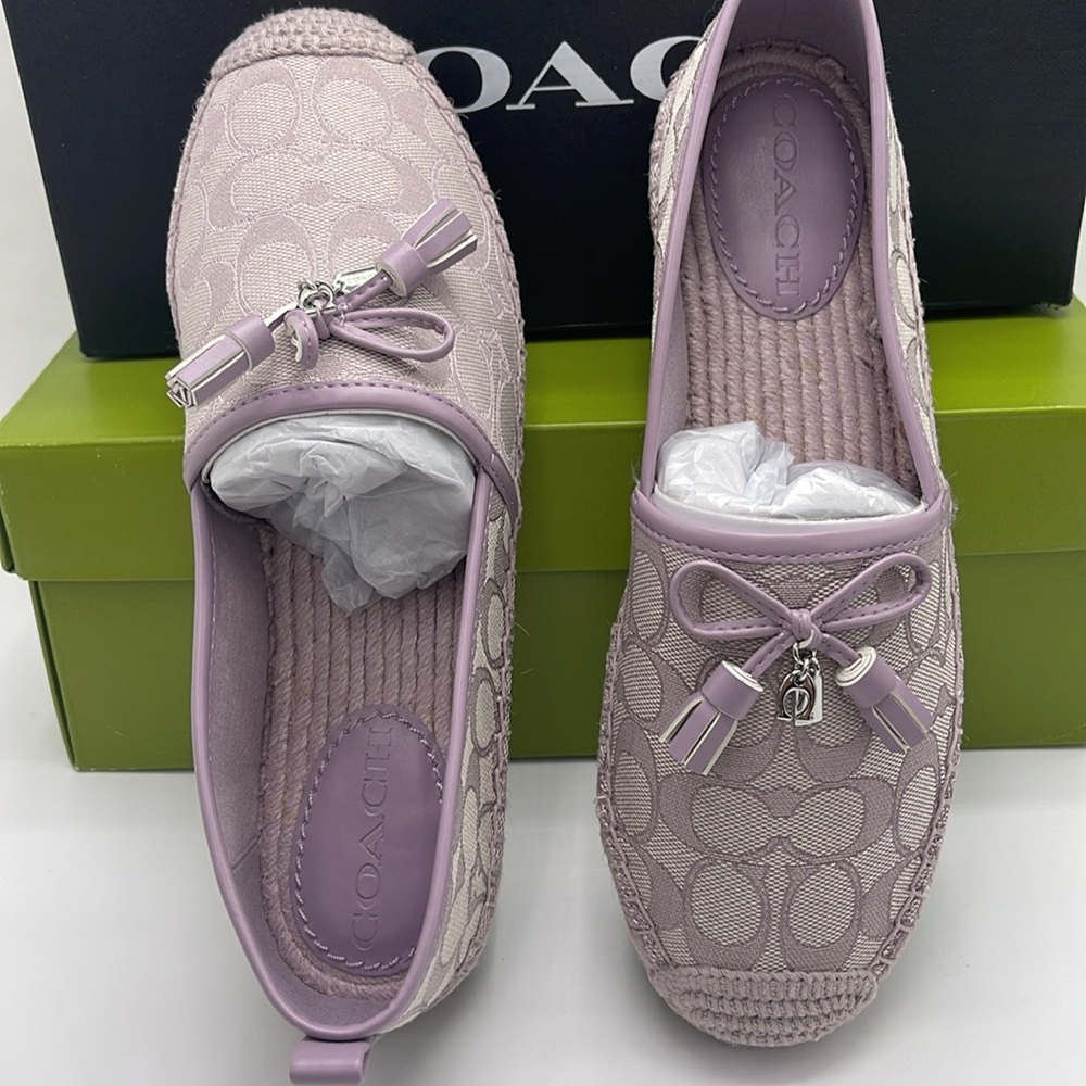 Coach CARSON SIGNATURE JACQ ESPADRILLE
SOFT LILAC SHOES SNEAKERS
G3457 SOT New - Picture 11 of 16